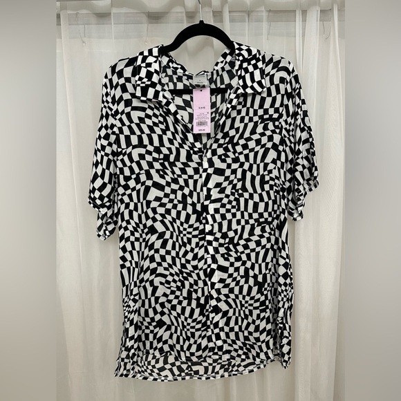 1-NWT Women’s Wild Fable Button Down Silk Blouse - Picture 1 of 6
